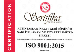 ISO 9001 Belgesi